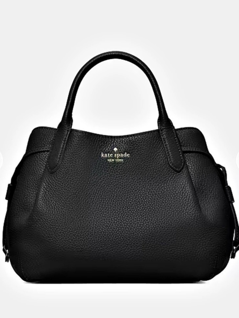 Kate Spade Dumpling Satchel Bag Pebbled Leather Satchel in Black Like New